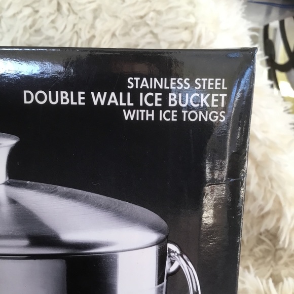 NWT ~OGGI STAINLESS STEEL DOUBLE WALL ICE BUCKEY WITH TONGS~ - Picture 5 of 9